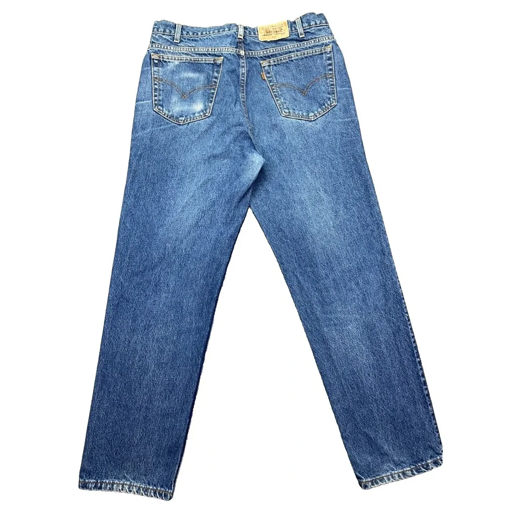Levi Strauss 540 Brown Tab Vintage 90s Relaxed Fit Jeans Talon Zip Sz‎ 36 (35